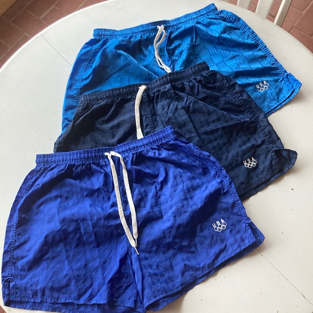 Vintage JCPenney ISA Olympic Running Shorts 3 Blue Shorts All Size Large